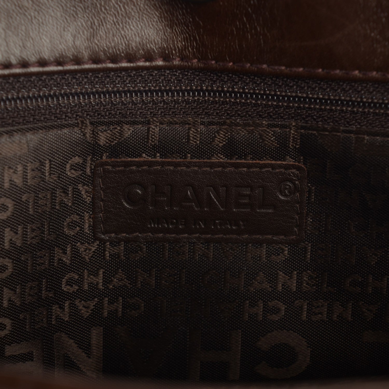 Chanel Lambskin Quilted Chocolate Bar Mademoiselle Shoulder Bag Brown 6 of 7