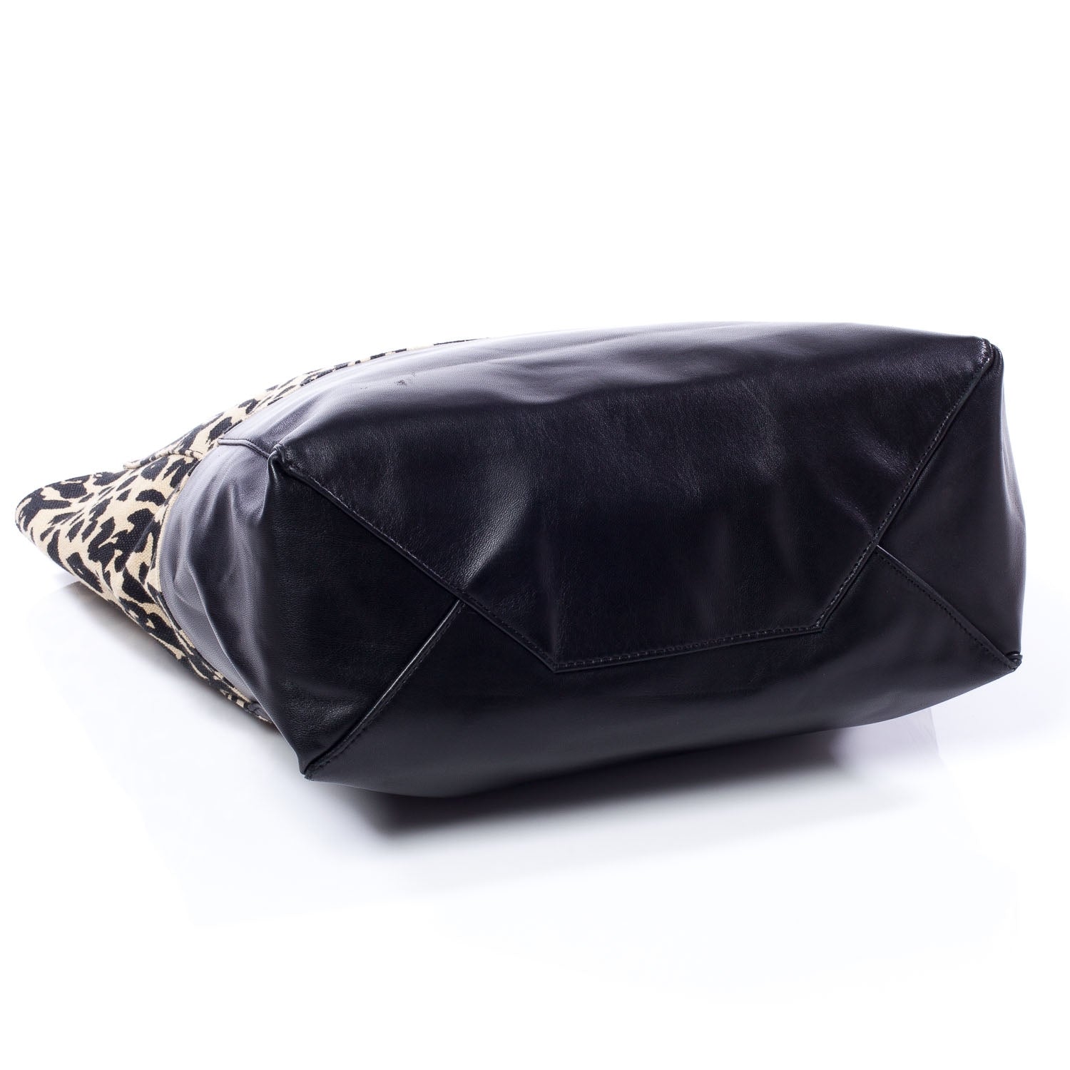 Celine Lambskin Jute Leopard Bi-Cabas 5 of 10