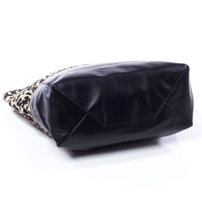Celine Lambskin Jute Leopard Bi-Cabas 5 of 10