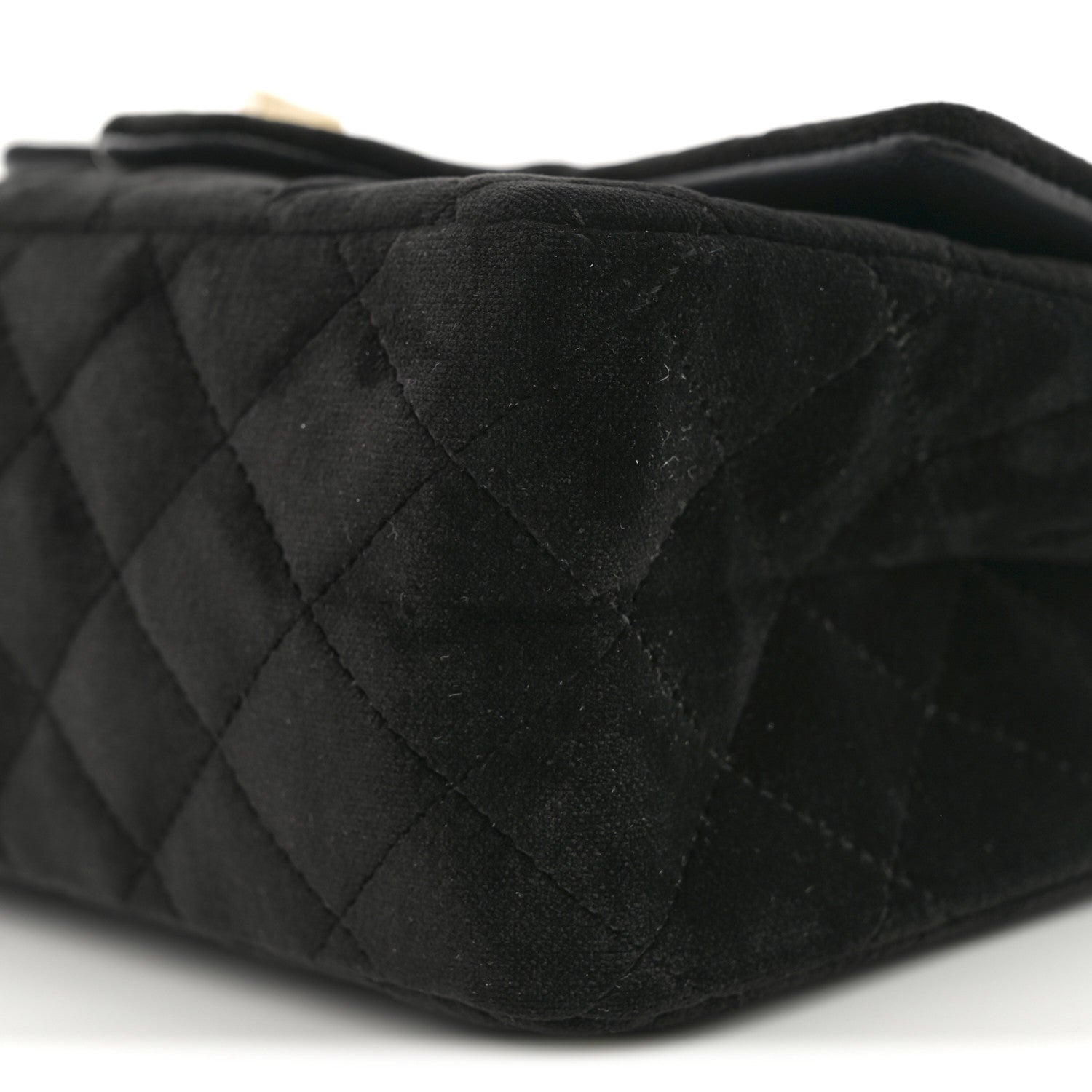 Chanel Velvet Quilted Crystal Mini 2.55 Reissue Flap Black 10 of 10