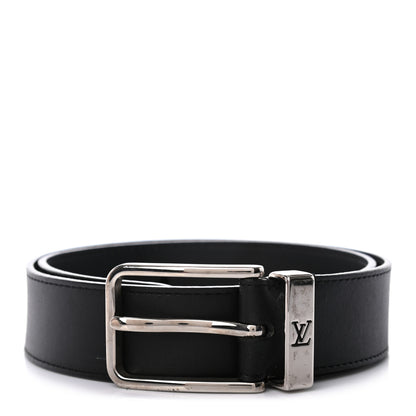 Louis Vuitton Calfskin 35mm Pont Neuf Belt 75 30 Black 1 of 7