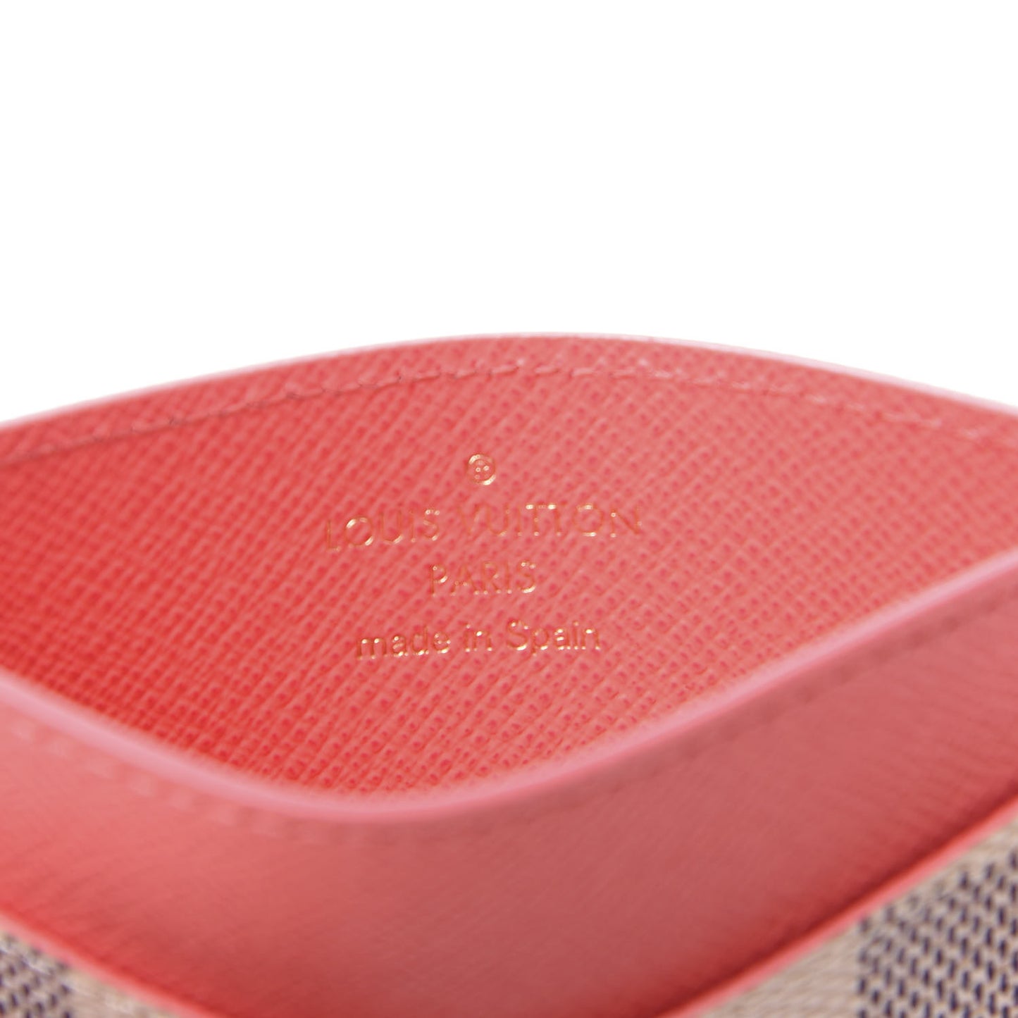 Damier Azur Daily Card Holder Rose Papaye