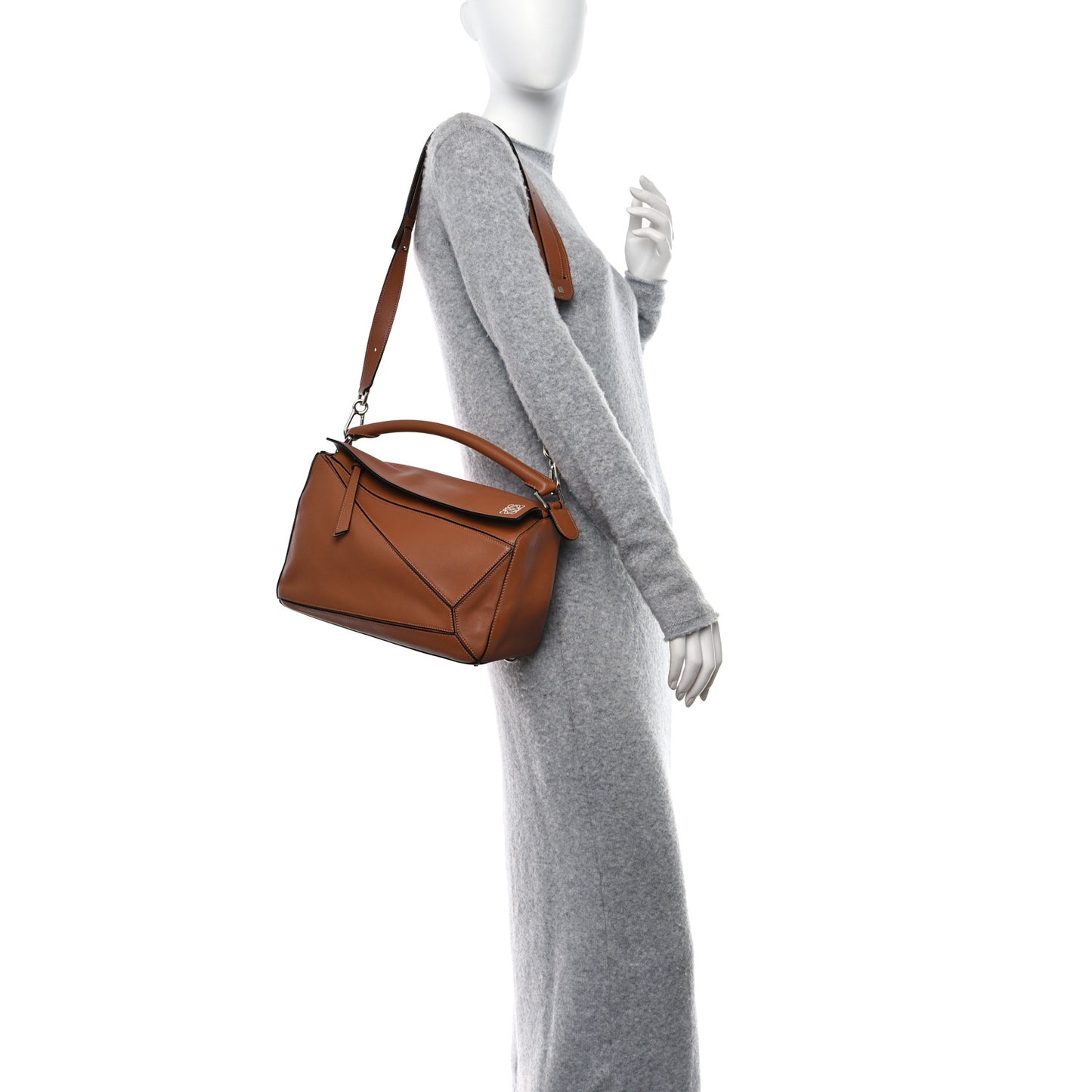 Calfskin Medium Puzzle Bag Tan