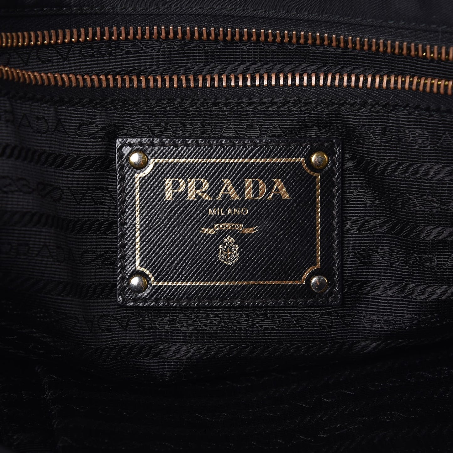 Tessuto Nylon Jacquard Logo Tote Black