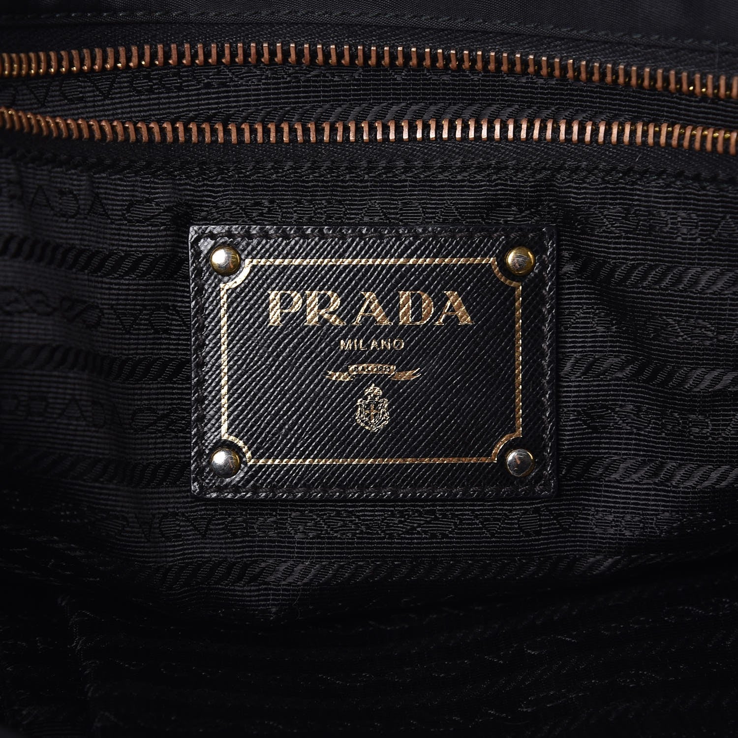 Prada Tessuto Nylon Jacquard Logo Tote Black 6 of 9