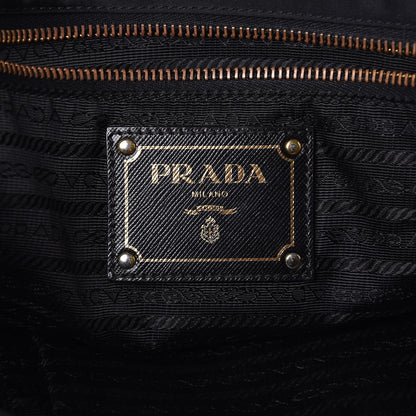 Prada Tessuto Nylon Jacquard Logo Tote Black 6 of 9