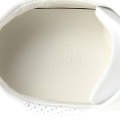 Hermes Calfskin Perforated Day Sneakers 37 White 7 of 8