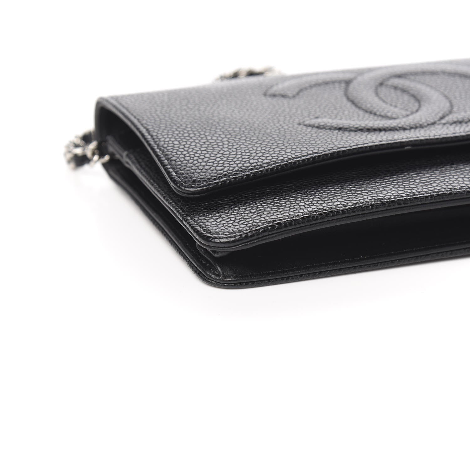 Chanel Caviar Timeless CC Wallet On Chain WOC Black 8 of 11