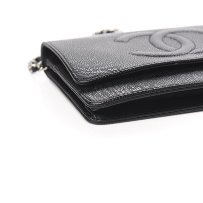 Chanel Caviar Timeless CC Wallet On Chain WOC Black 8 of 11