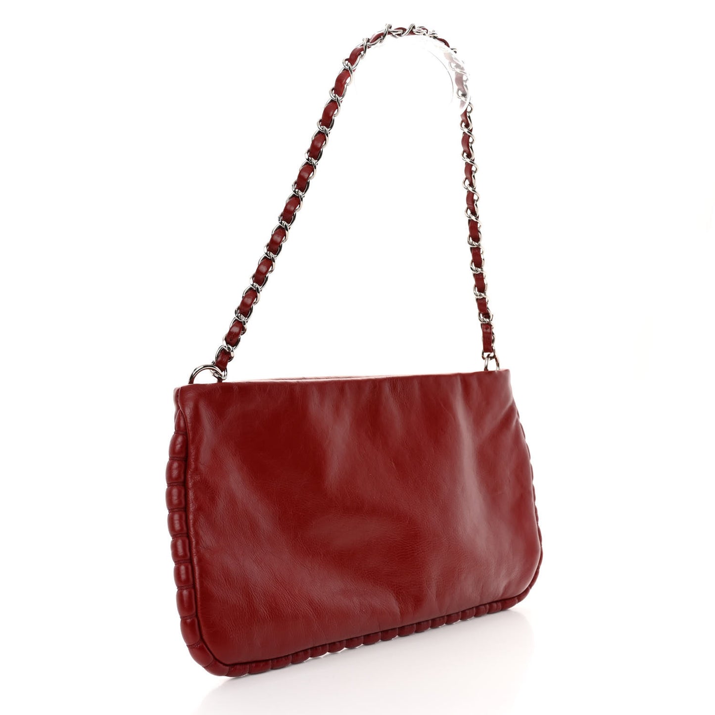 Calfskin On the Bund Pochette Dark Red