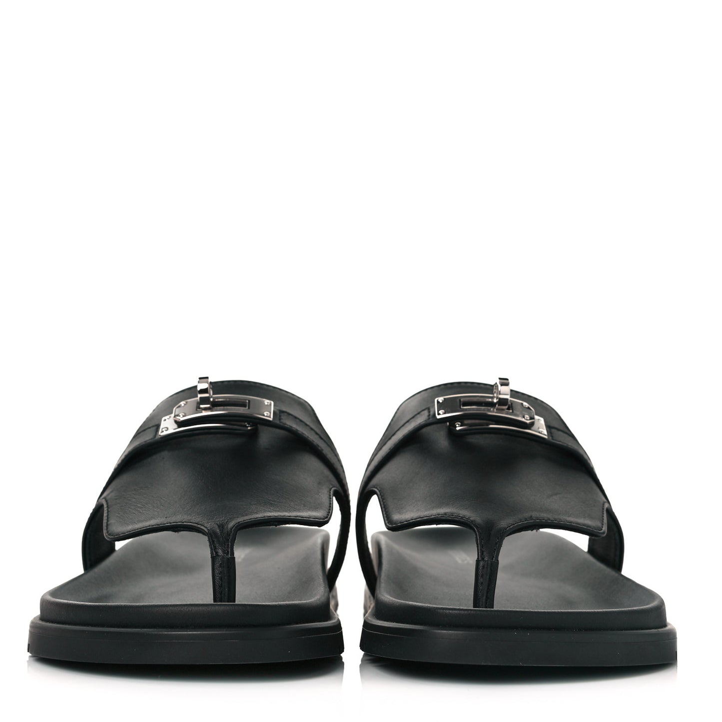 Calfskin Womens Empire Sandals 38 Black