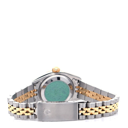 Rolex Stainless Steel 18K Yellow Gold Diamond 26mm Oyster Perpetual Datejust Watch White 79173 6 of 8
