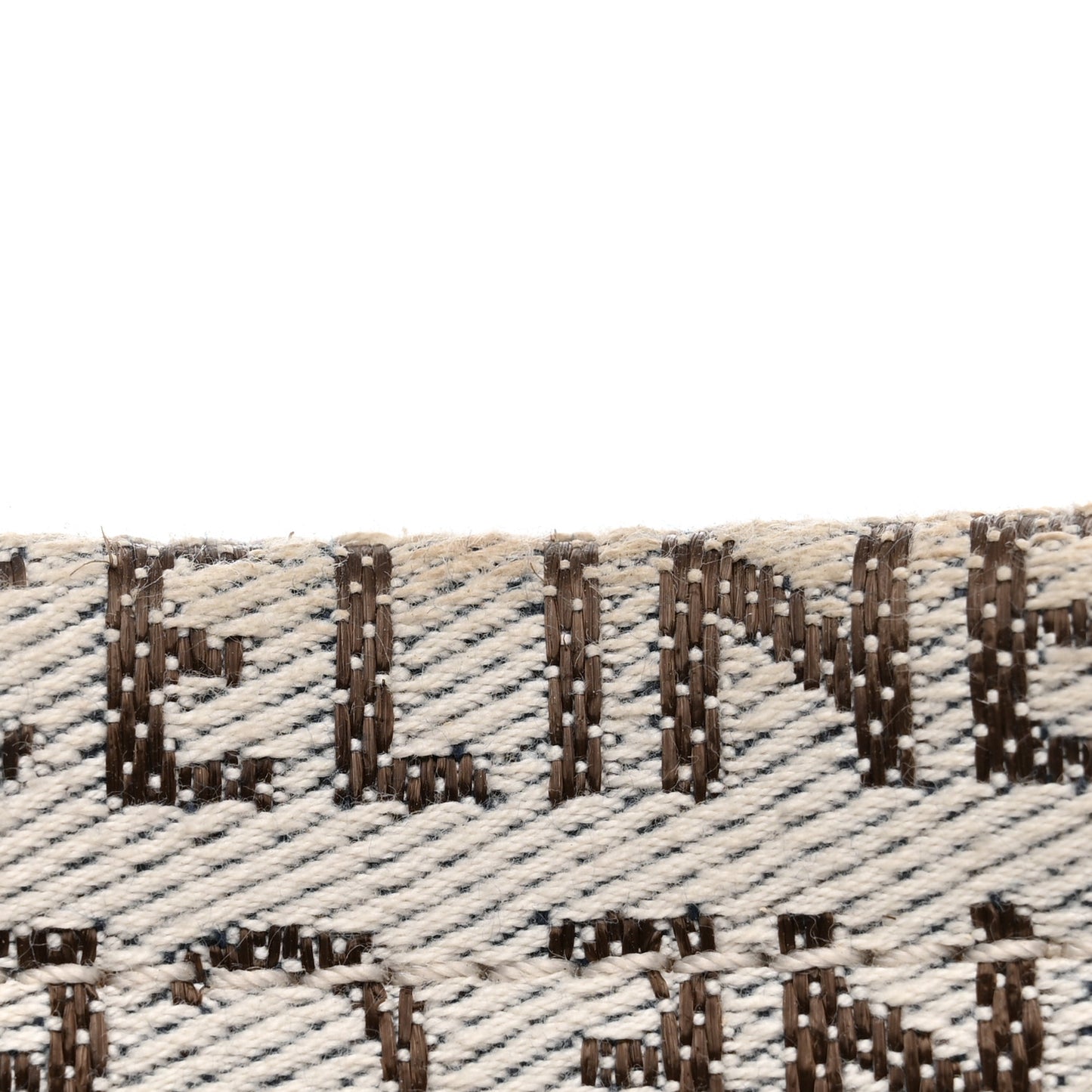 Canvas Calfskin All Over Print Small Cabas Thais White Tan