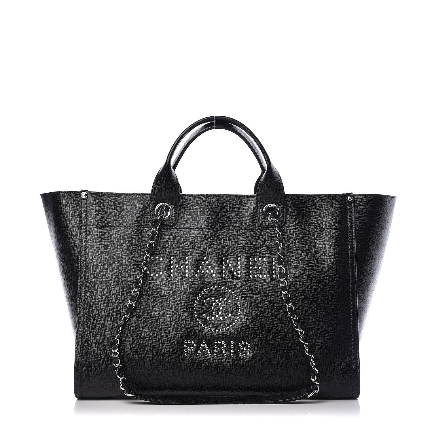 Chanel Caviar Medium Studded Deauville Tote Black 1 of 10