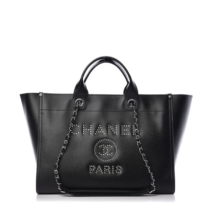 Chanel Caviar Medium Studded Deauville Tote Black 1 of 10