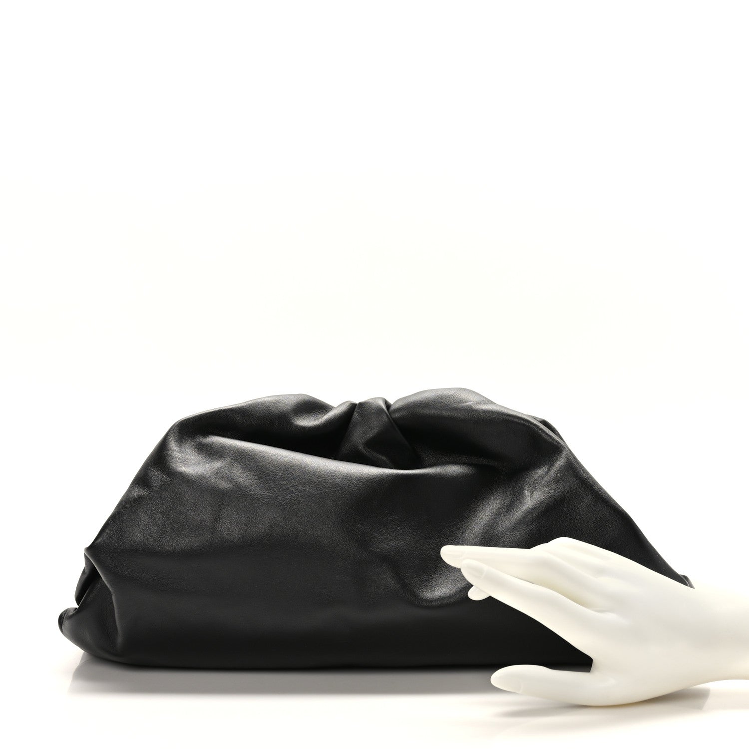 Bottega Veneta Smooth Butter Calf The Pouch Oversized Clutch Black 2 of 8