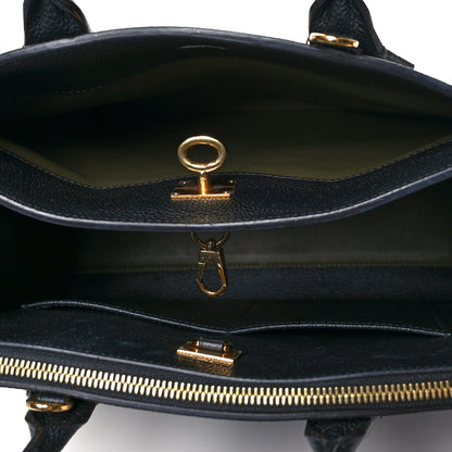 Louis Vuitton Calfskin City Steamer MM Kaki Black 6 of 12