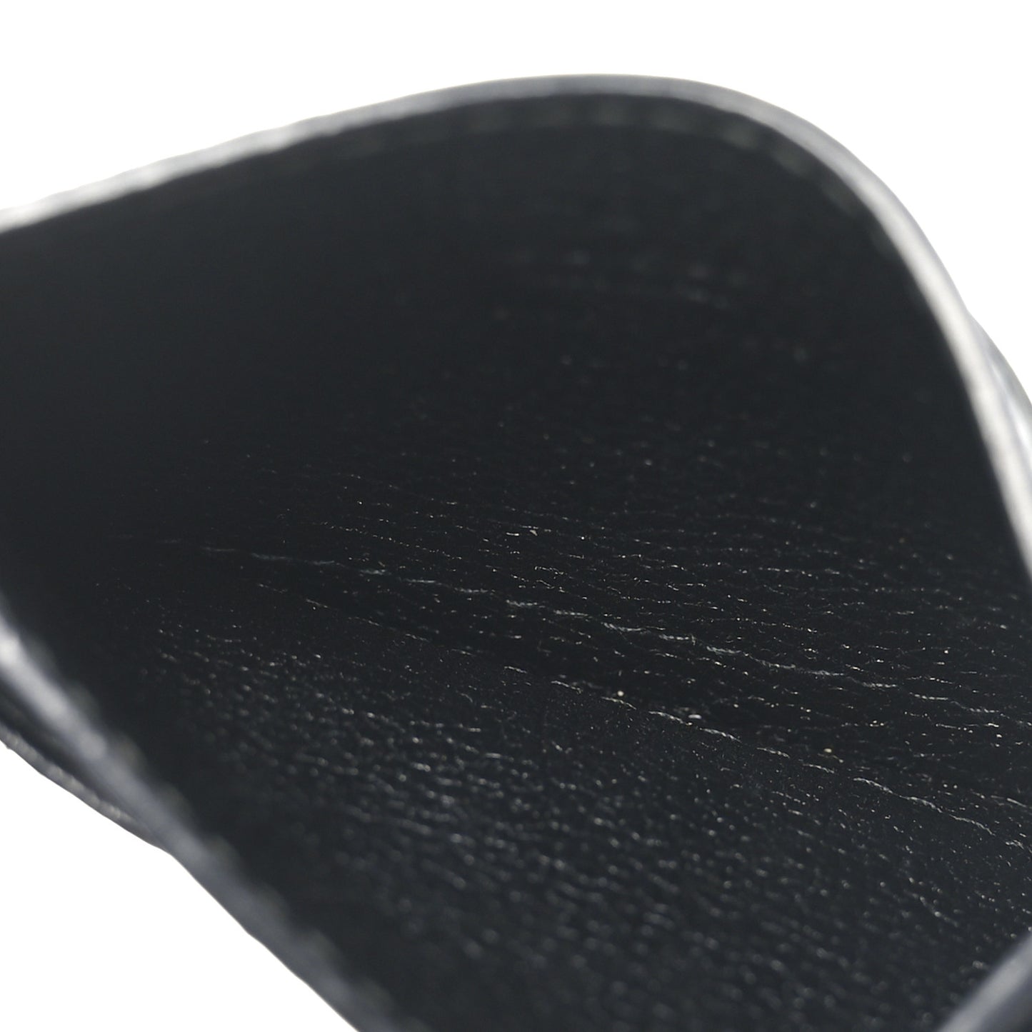 Grainy Calfskin Zumi Card Holder Black