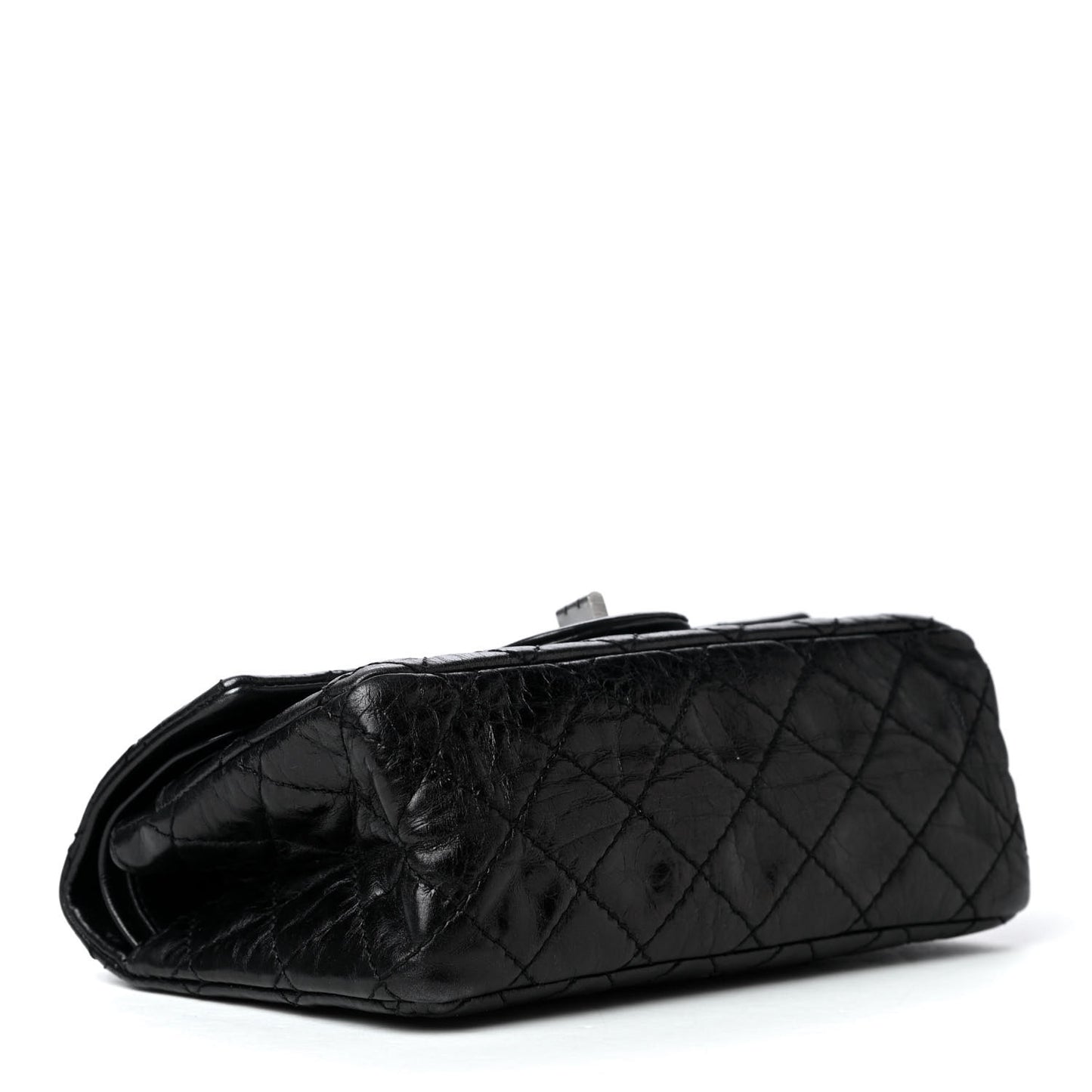 Aged Calfskin Quilted 2.55 Reissue 224 Flap Black