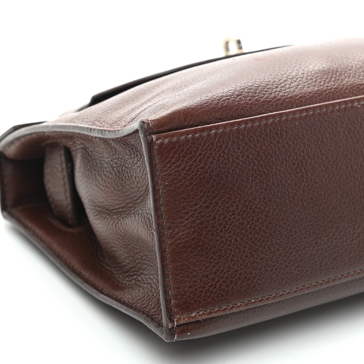 Hermes Evergrain Kelly Pochette Clutch Havane 8 of 9