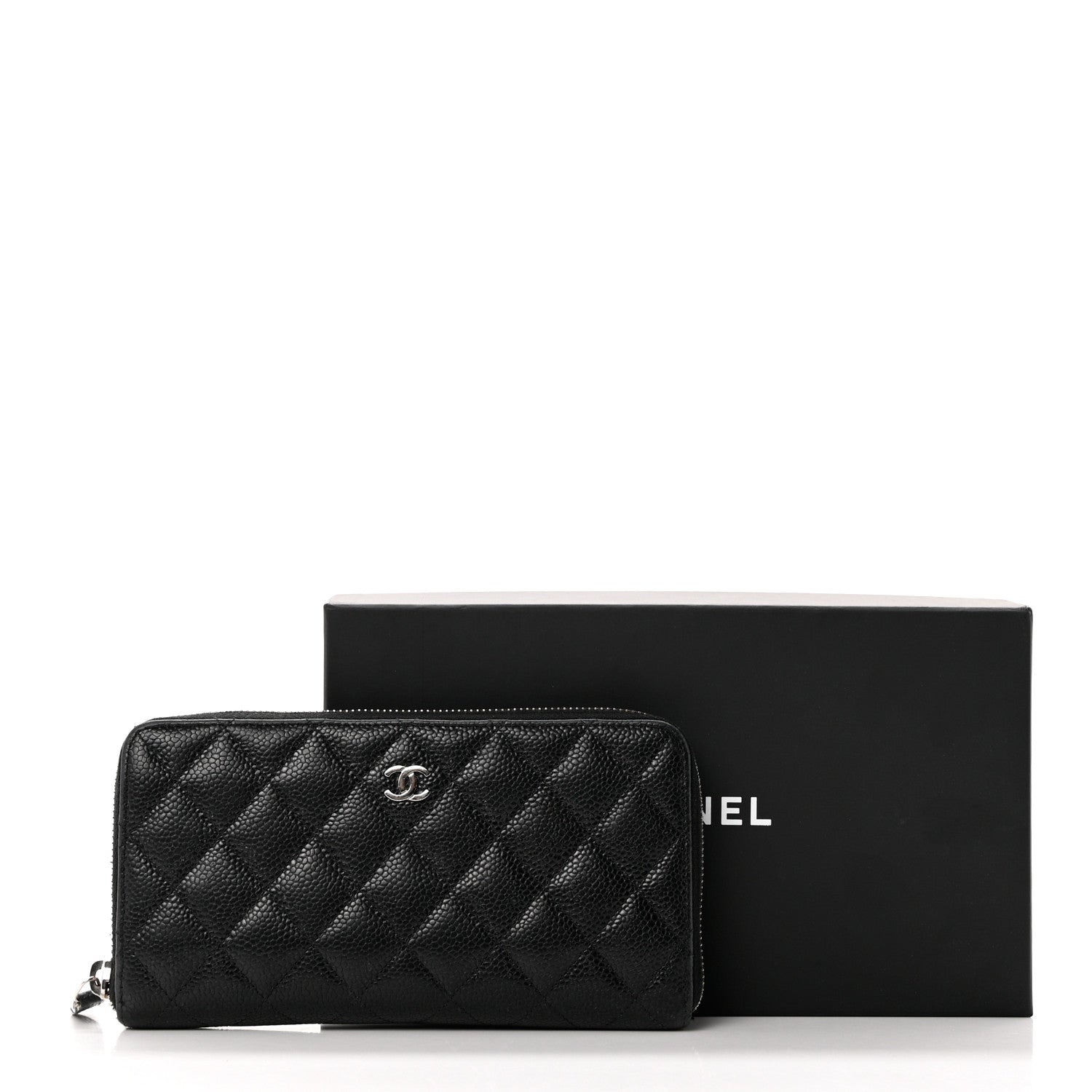 Chanel Caviar Quilted Large Gusset Zip Around Wallet Black 13 of 13
