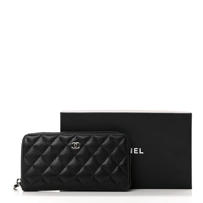 Chanel Caviar Quilted Large Gusset Zip Around Wallet Black 13 of 13