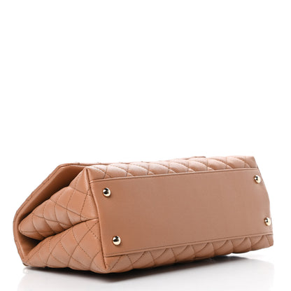 Chanel Caviar Quilted Small Coco Handle Flap Brown 4 of 11