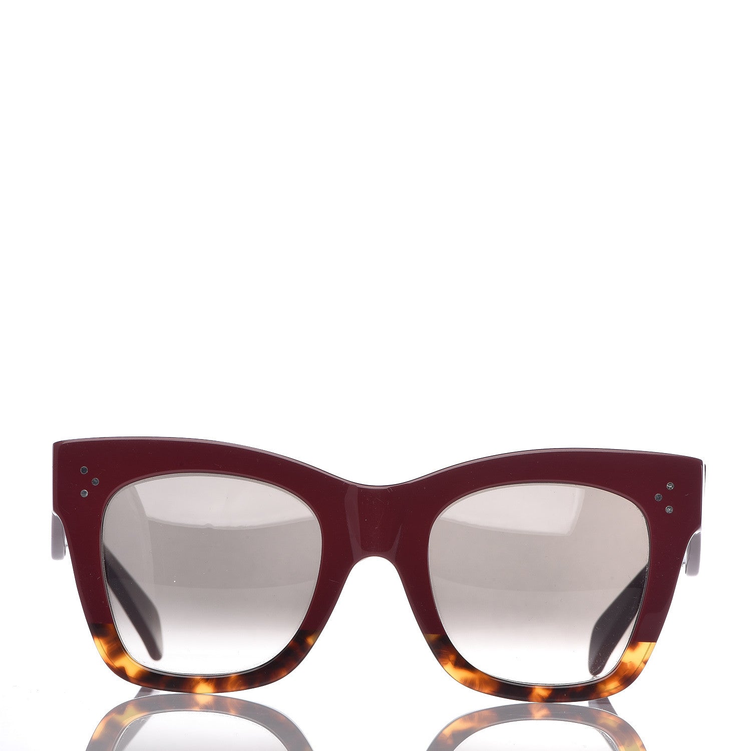 Celine Catherine Sunglasses CL 41098/F/S Burgundy Havana 2 of 6