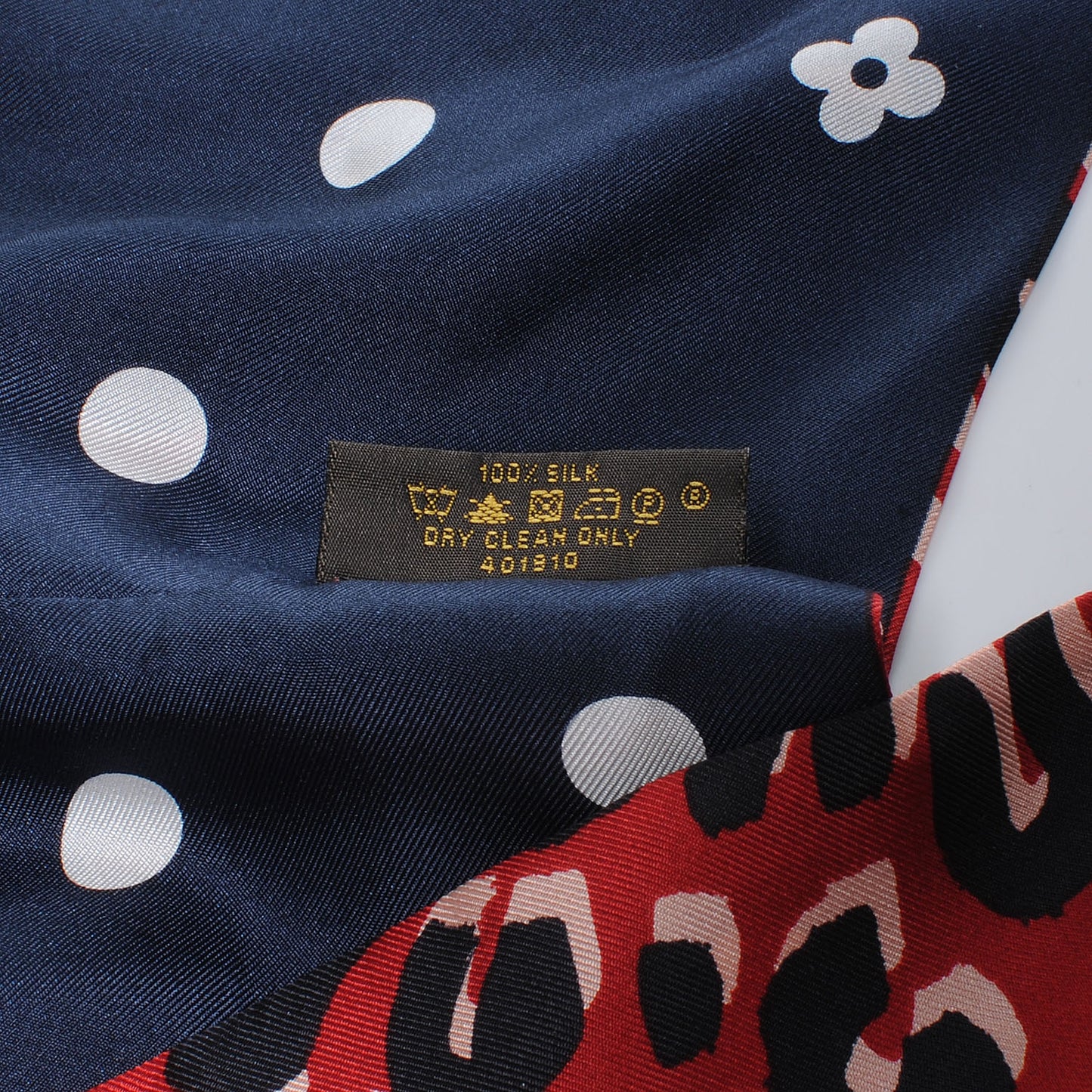 Silk Leopard Snood Scarf Red