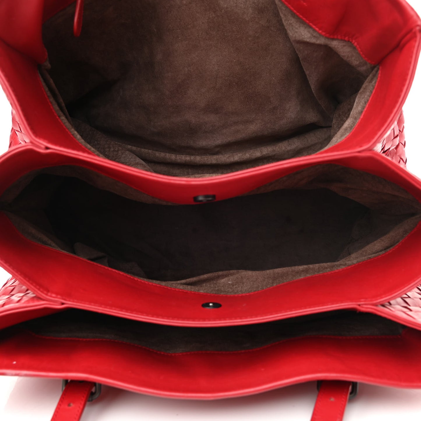 Nappa Intrecciato Medium Roma Tote Red