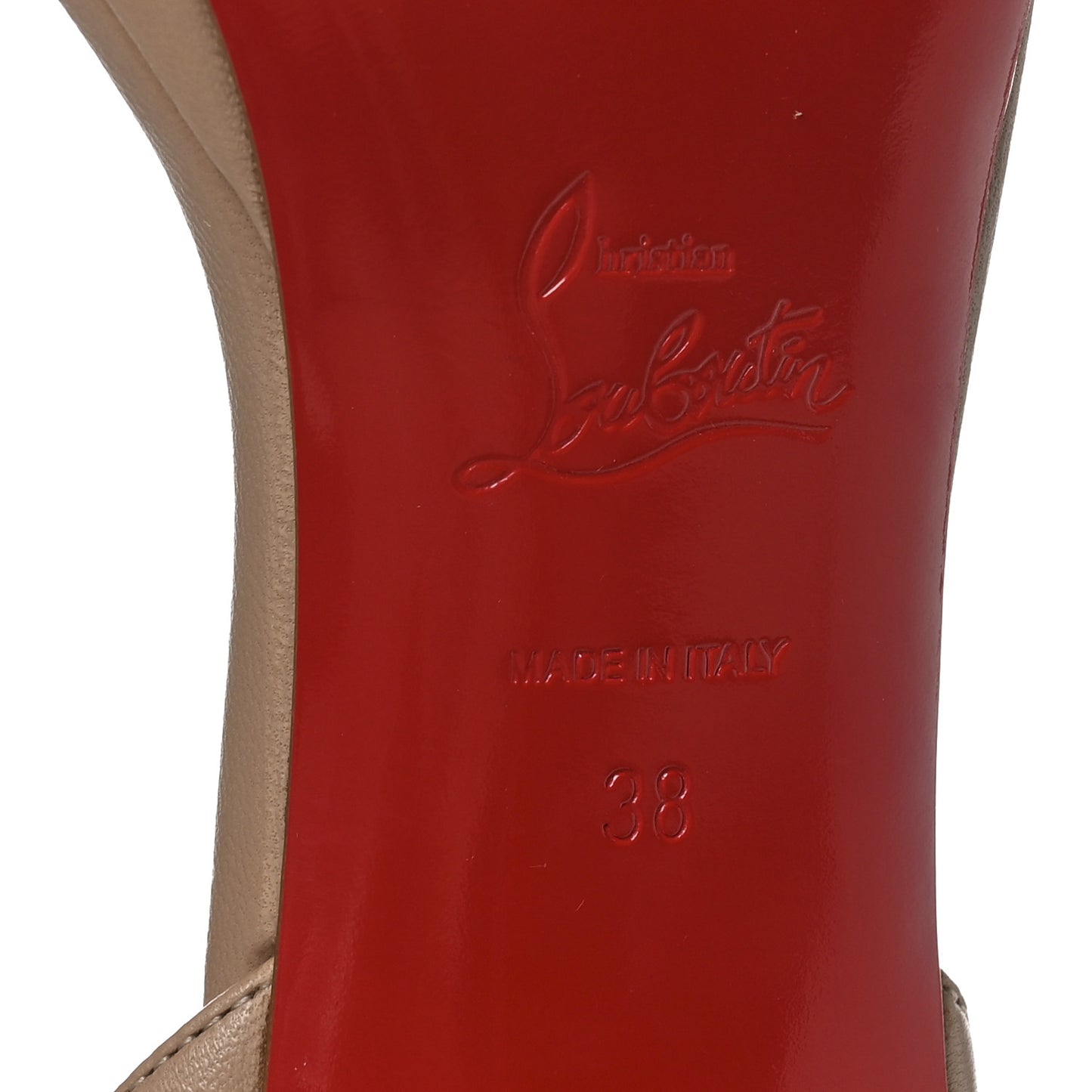 Nappa Loubi Queen 100 Pumps 38 Nude