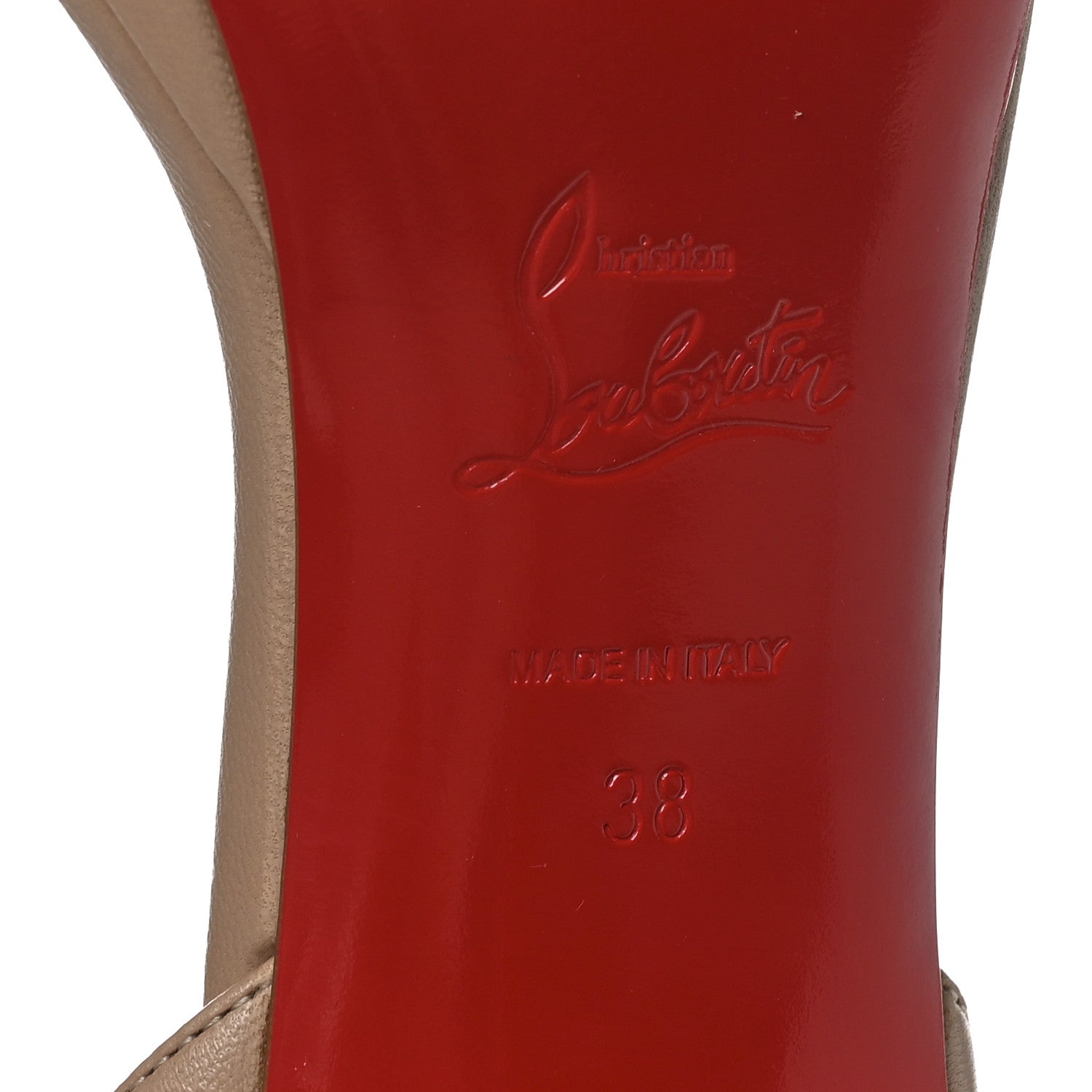 Christian Louboutin Nappa Loubi Queen 100 Pumps 38 Nude 8 of 9