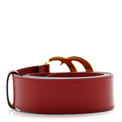 Gucci Plutone Calfskin Double G 40mm Belt 75 30 Rosso 2 of 5