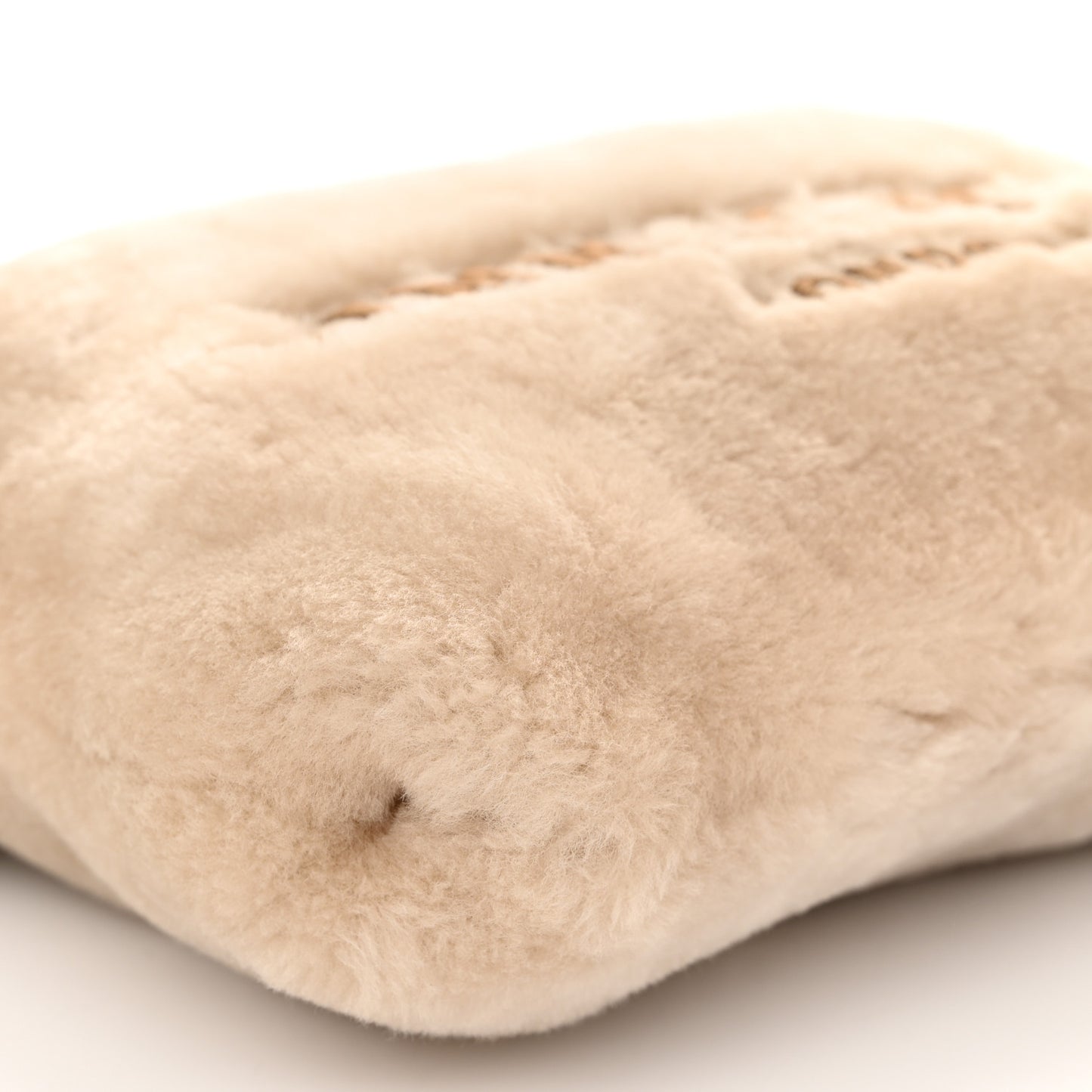 Faux Fur Callie Shoulder Bag Beige