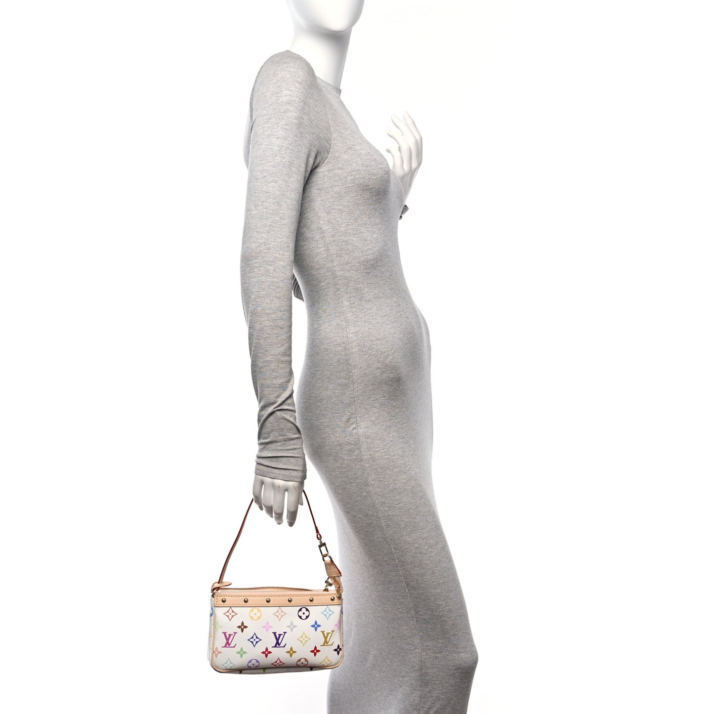 LV X TM Monogram Multicolor Pochette Accessories White