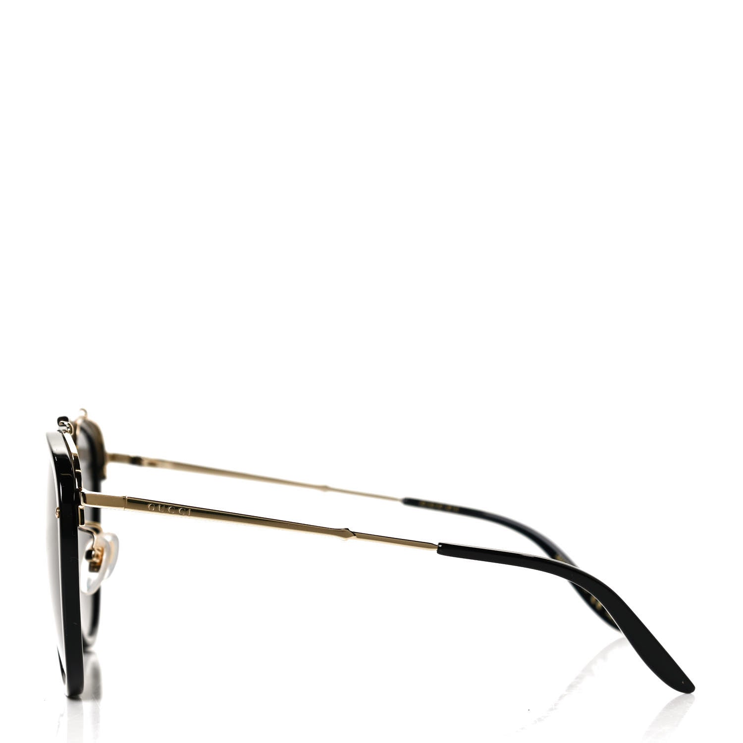 Gucci Metal Aviator Sunglasses GG0672S Black Gold 3 of 8