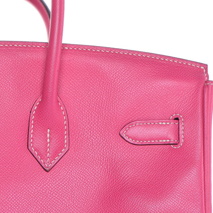 Hermes Epsom Candy Birkin 35 Rose Tyrien Rubis 33 of 46