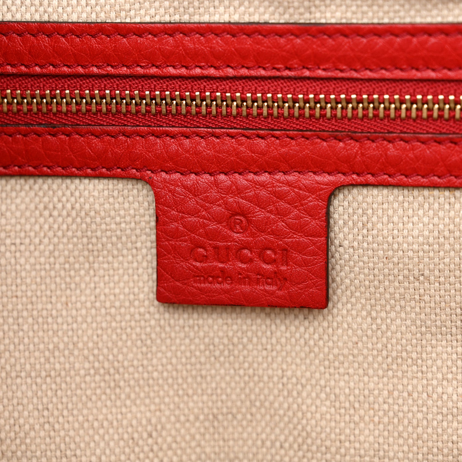 Gucci Pebbled Calfskin Medium Soho Shoulder Bag Tabasco Red 6 of 11