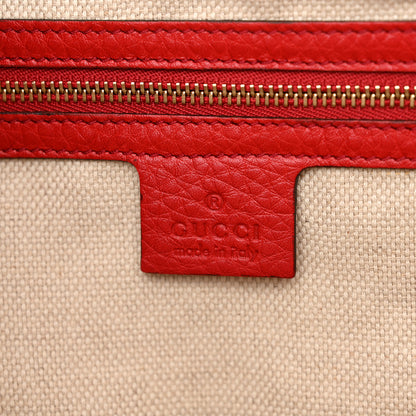Gucci Pebbled Calfskin Medium Soho Shoulder Bag Tabasco Red 6 of 11