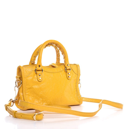 Balenciaga Agneau Classic Gold Hardware Nano City Jaune Epi 3 of 16