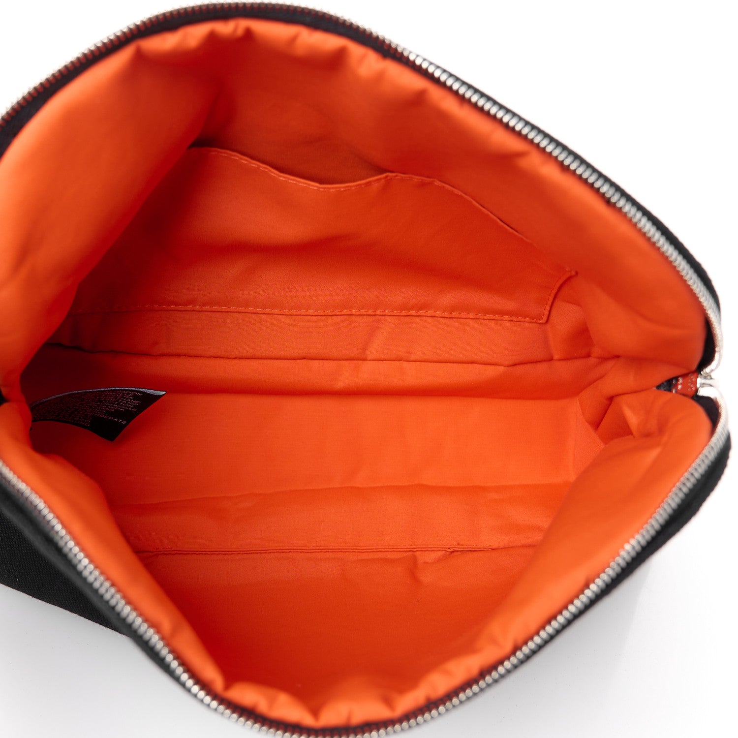 Hermes Cotton Canvas Bolide Travel Cosmetic Pouch MM Black 5 of 9