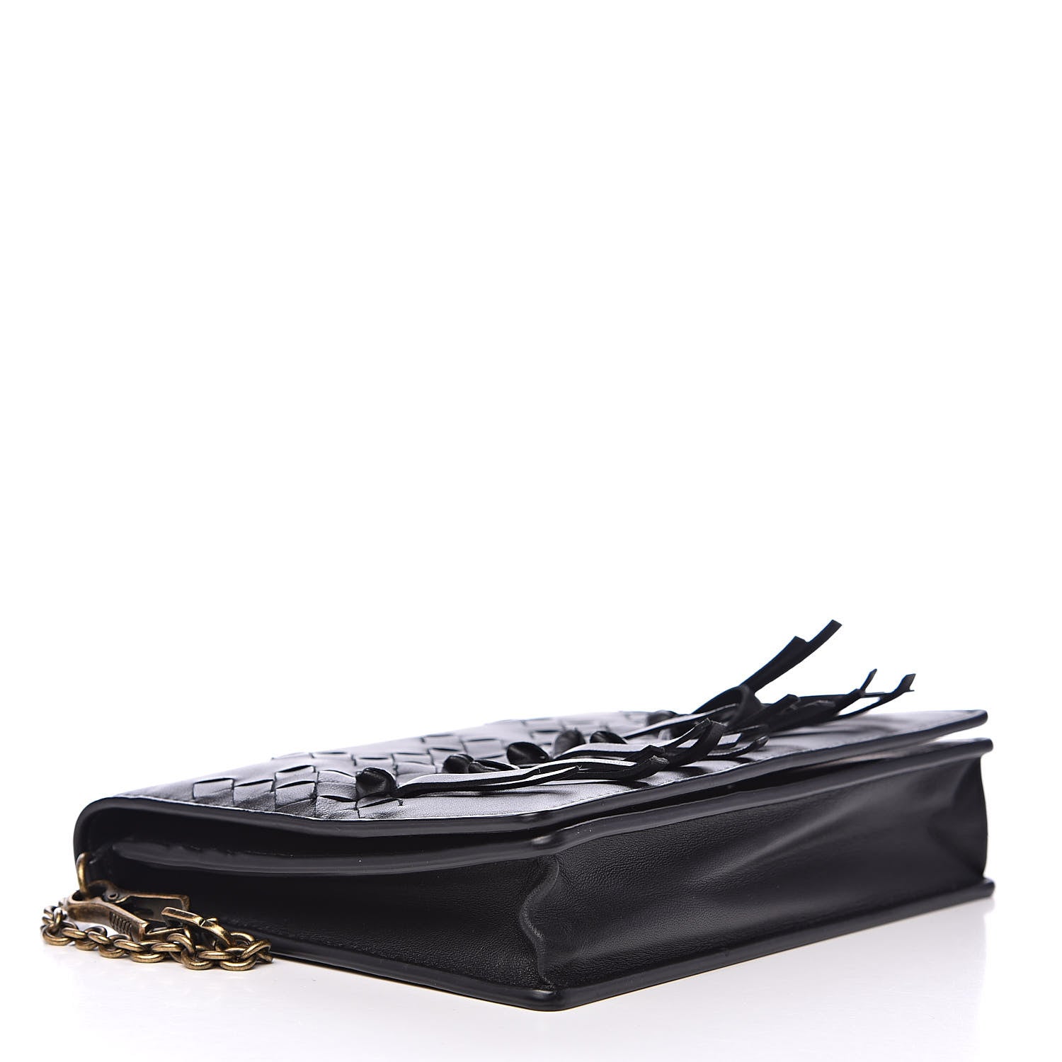 Bottega Veneta Nappa Intrecciato Brio Chain Wallet Black 4 of 9