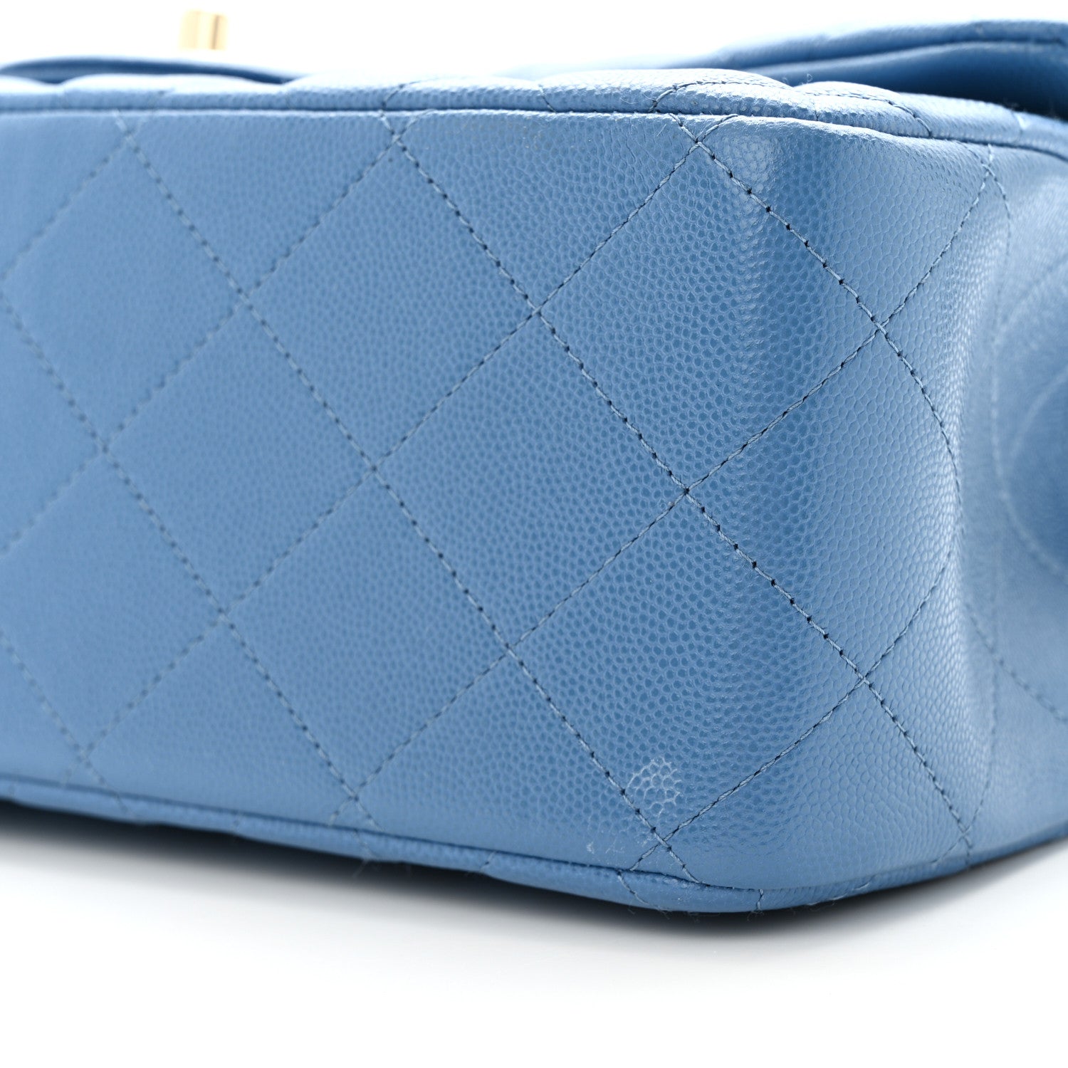 Chanel Caviar Quilted Jumbo Double Flap Blue 10 of 16