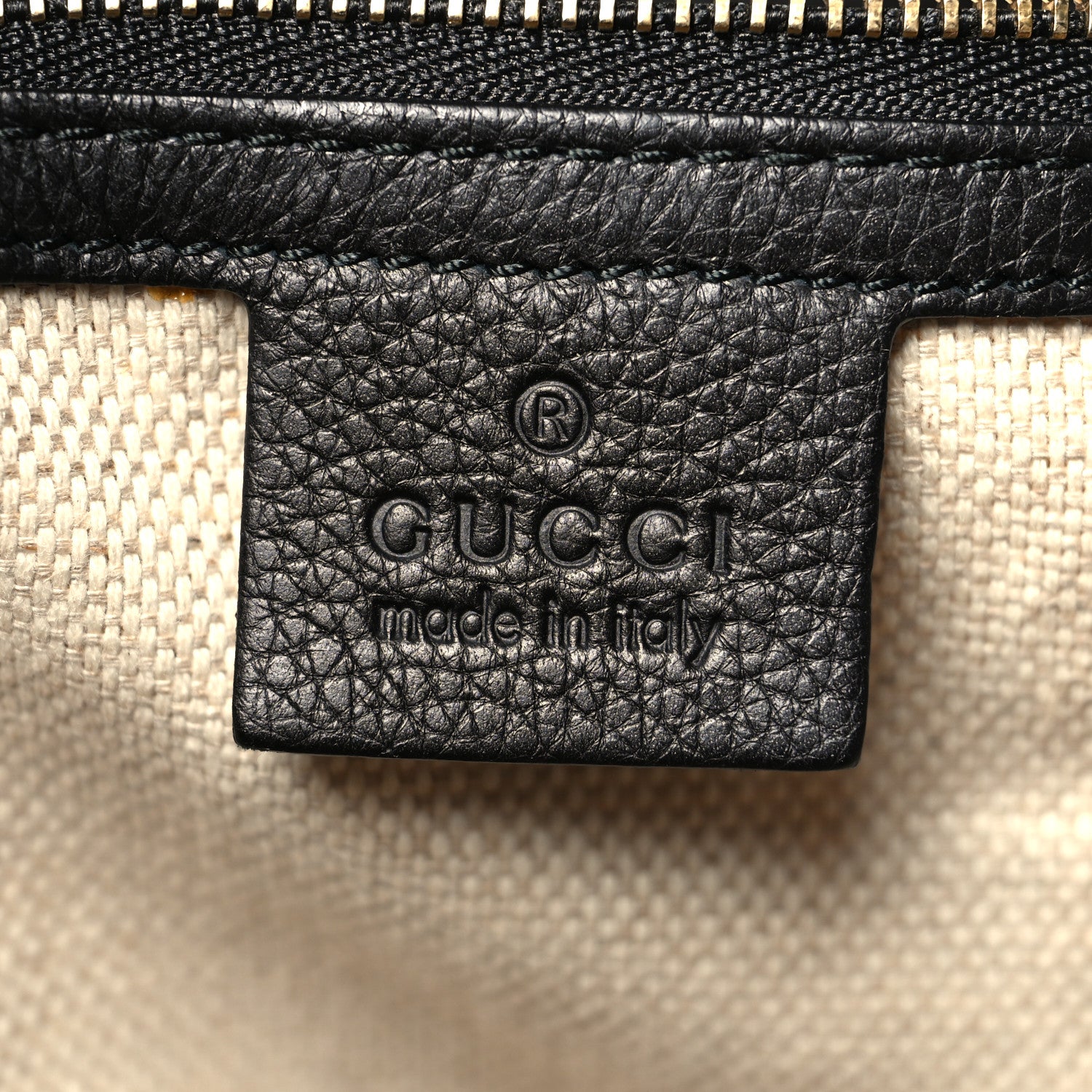 Gucci Pebbled Calfskin Medium Soho Shoulder Bag Black 6 of 13