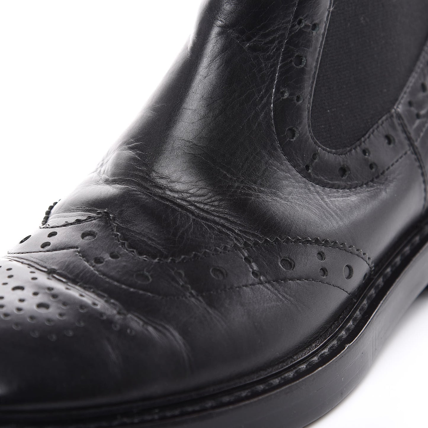 Calfskin Womens Studded Chelsea Boots 40 Black