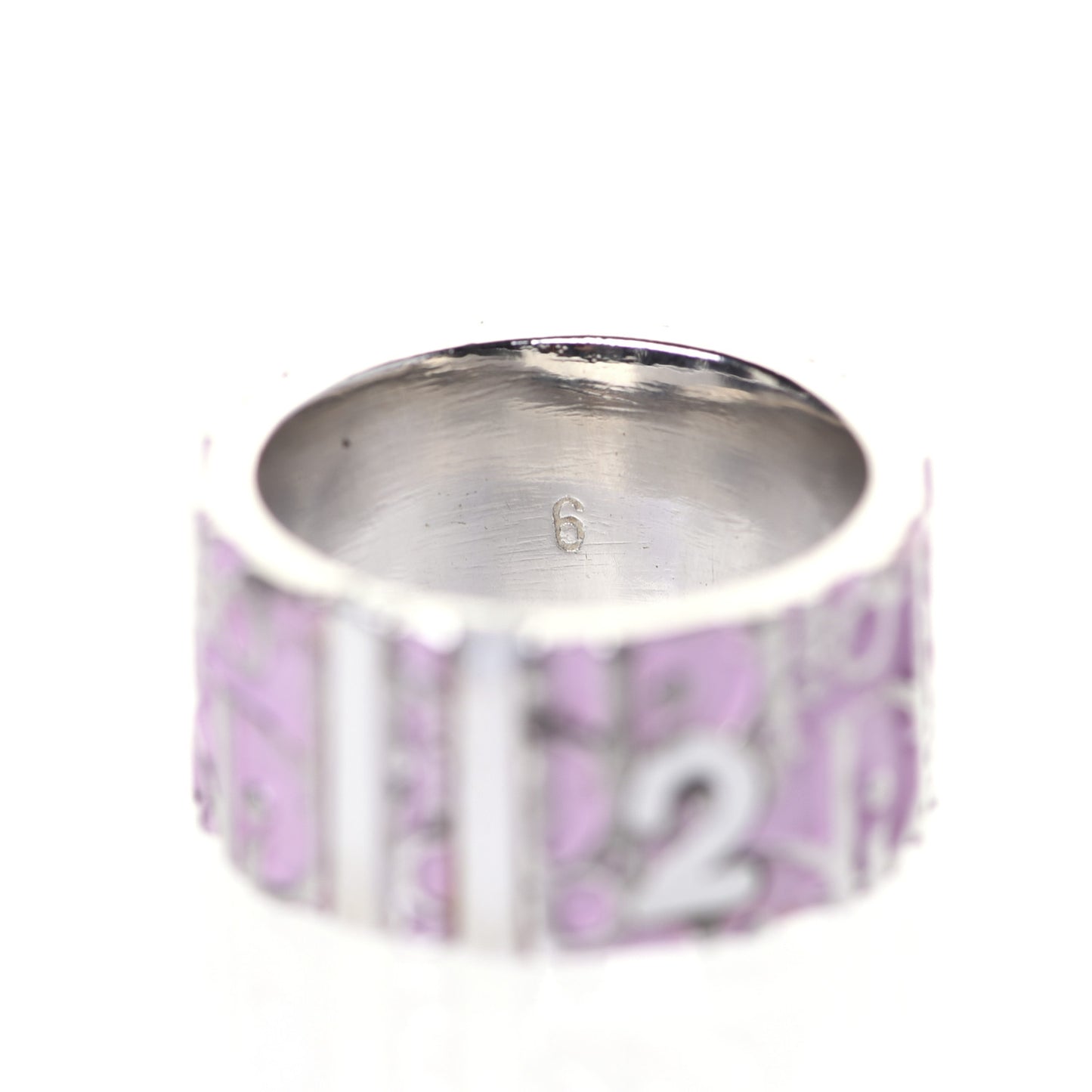 Silver Logo Ring 6 Pink