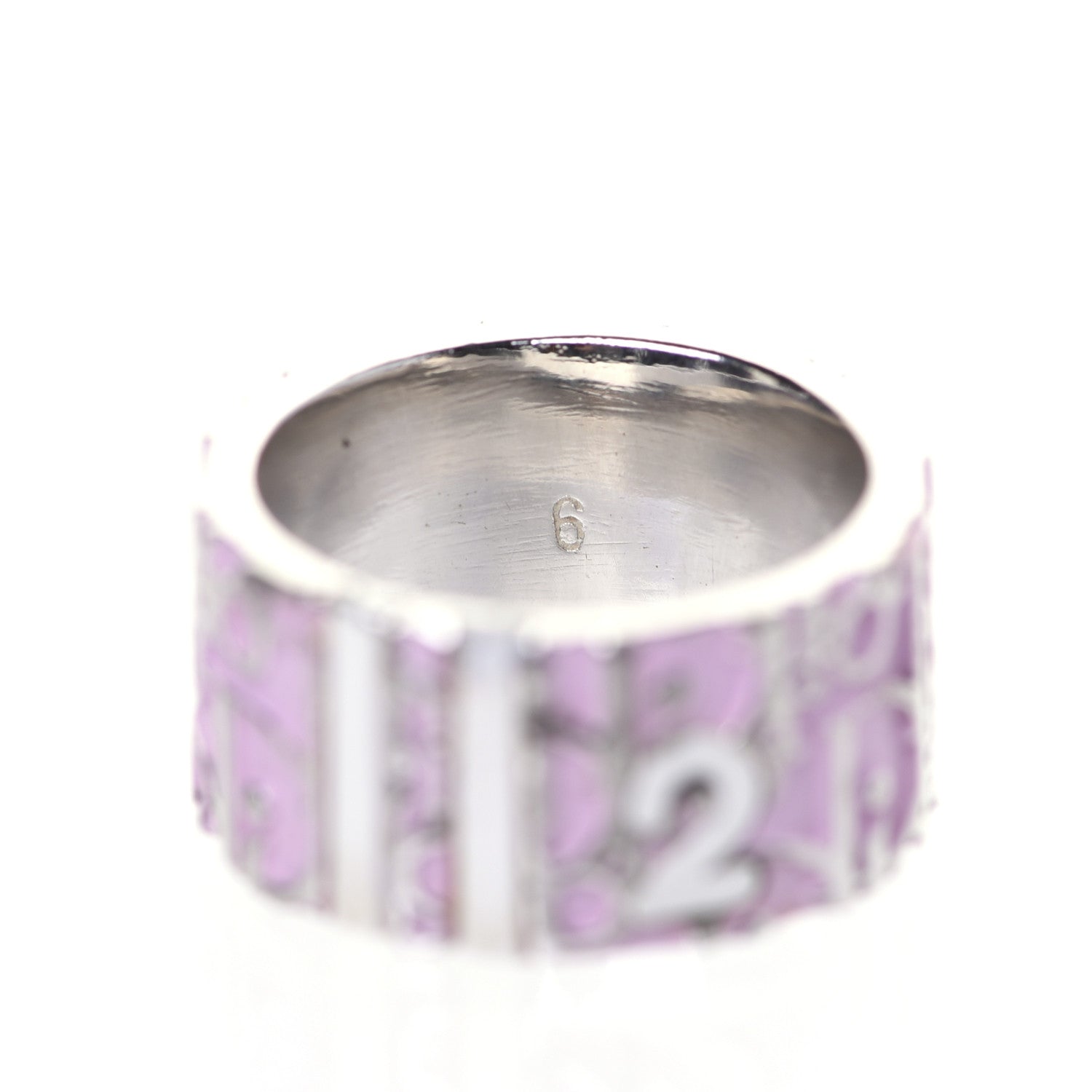 Christian Dior Silver Logo Ring 6 Pink 4 of 4