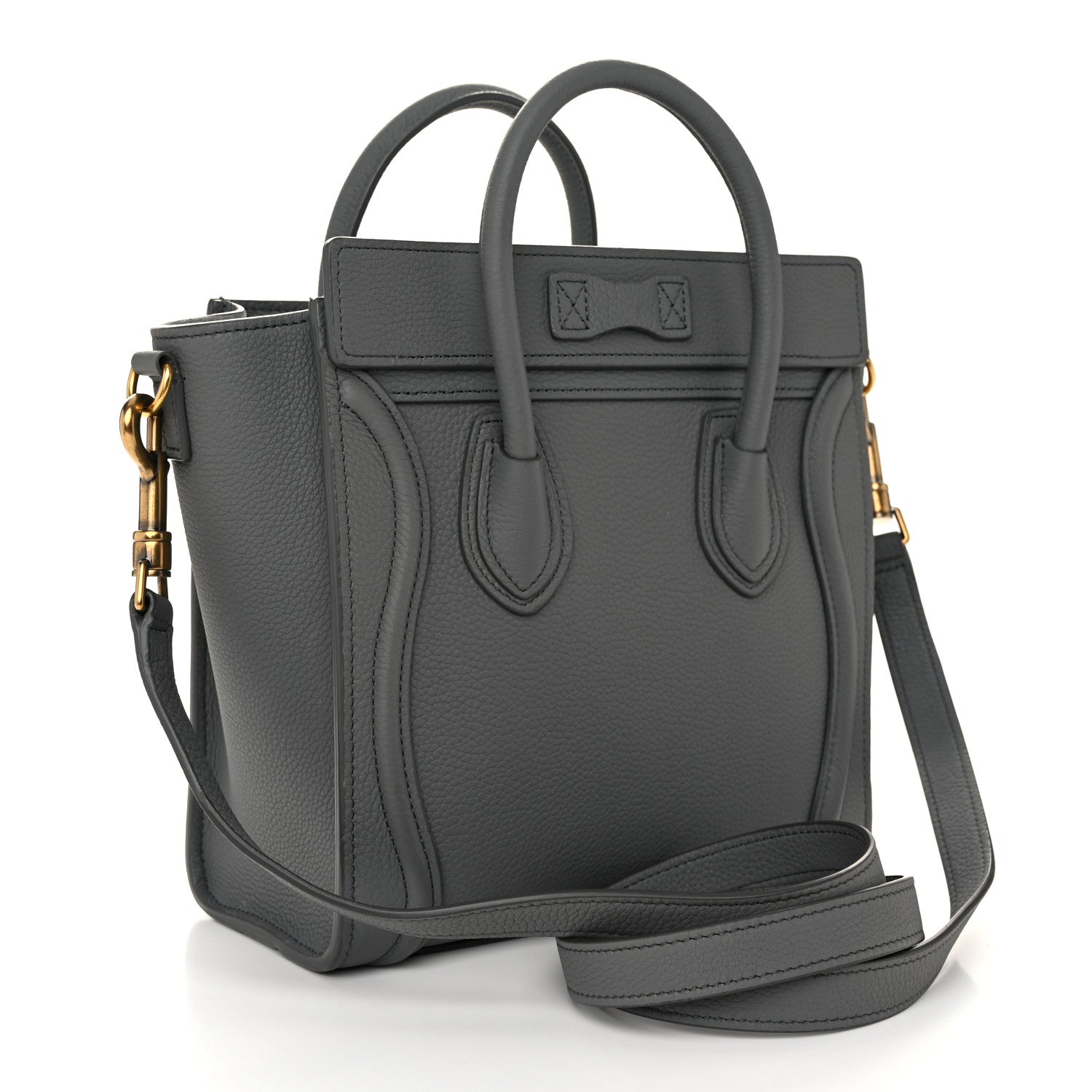 Celine Baby Drummed Calfskin Nano Luggage Kohl 3 of 11