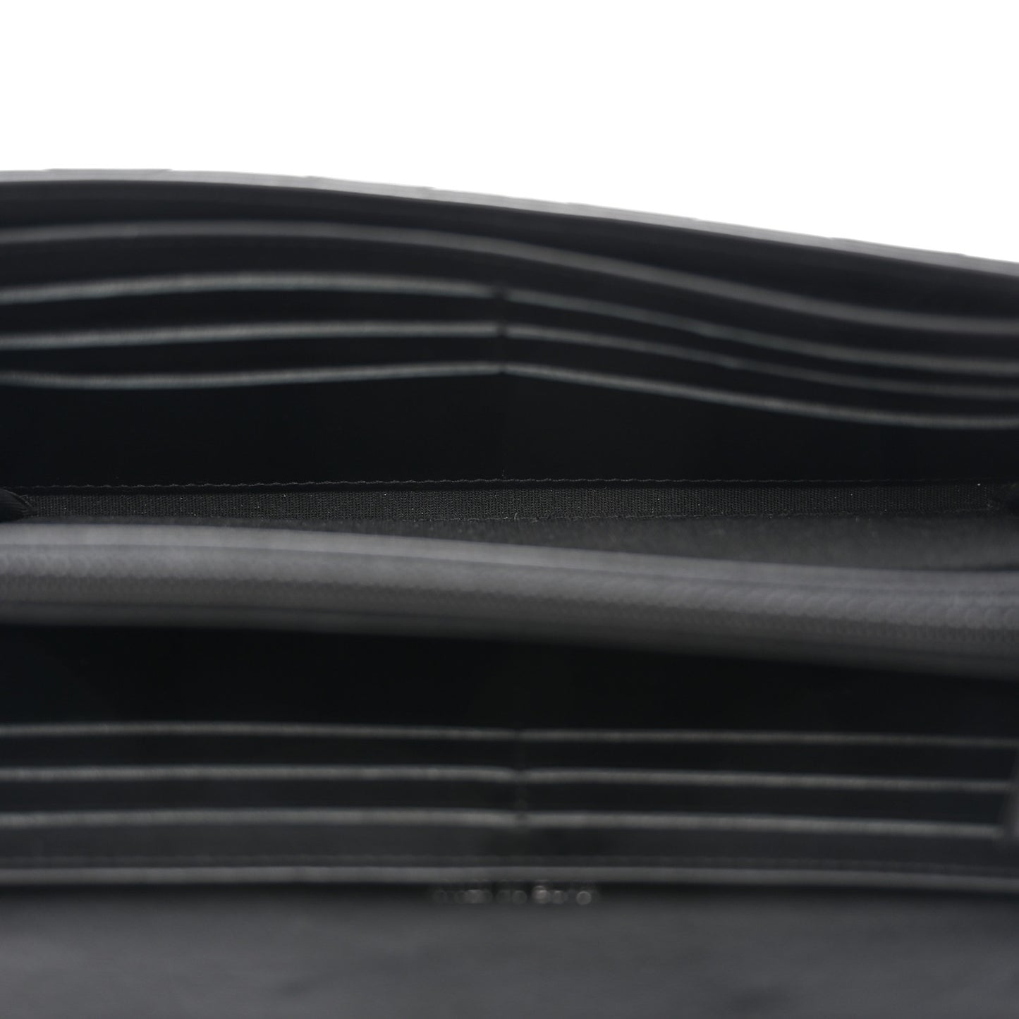 Patent Quilted Large Brilliant Flap Wallet Black