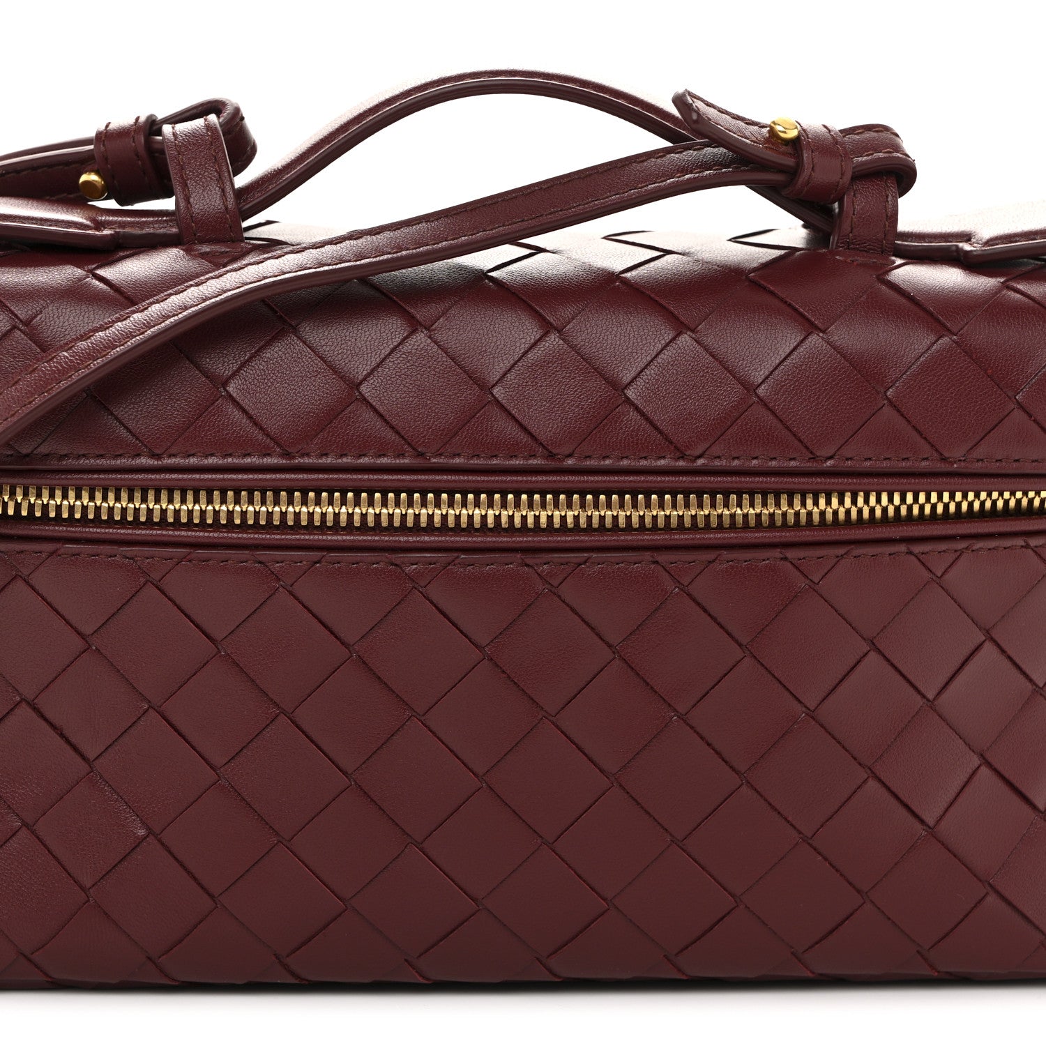 Bottega Veneta Nappa Intrecciato Bang Bang Vanity Case Cherry 8 of 12
